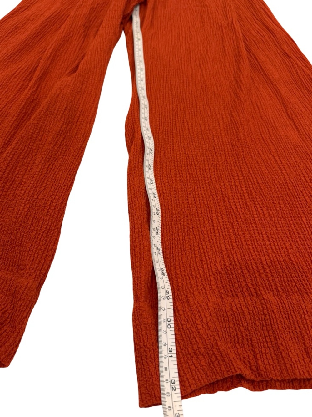 Anthropologie Wide-Leg Drawstring Pants in Rust - Picture 11 of 13